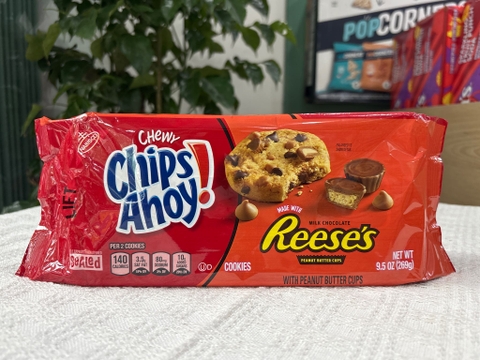Bánh quy Chips Ahoy Reese’ s Peanut Butter Cups 269g Mỹ