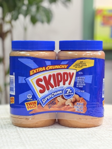 Set Bơ Đậu Phộng SuperChunk Hạt Skippy Mỹ (2 hũ 1.36kg)