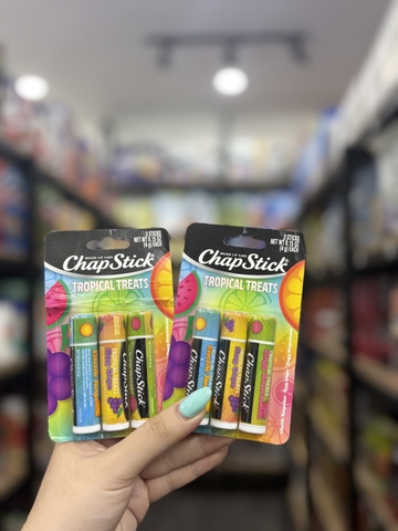 Son Dưỡng Môi ChapStick Tropical Treats 3 Cây 12g – Hương Trái Cây Nhiệt Đới Mỹ