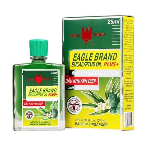 Dầu khuynh diệp Eagle Brand Eucalyptus Oil Plus+ tinh dầu thiên nhiên, chống muỗi 8 giờ 25ml