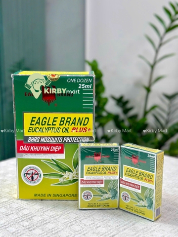 Hộp 12 chai dầu khuynh diệp chống muỗi 8 giờ, tinh dầu thiên nhiên, hộp 25mlx12chai