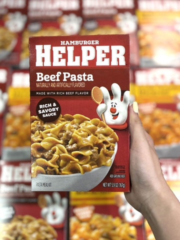 Hamburger Helper Beef Pasta 167g – Mì nui sốt bò đậm vị kiểu Mỹ Pasta Meal Kit