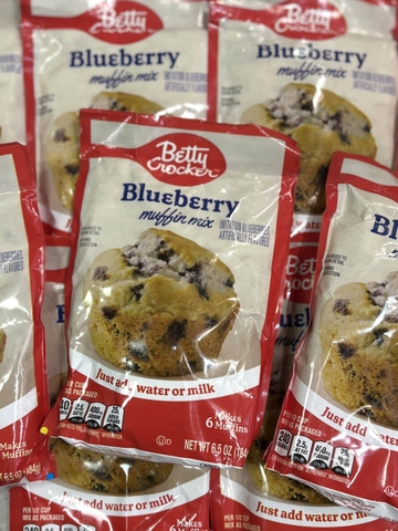 Betty Crocker Blueberry Muffin Mix 184g – Bột làm bánh muffin việt quất pha nhanh Mỹ