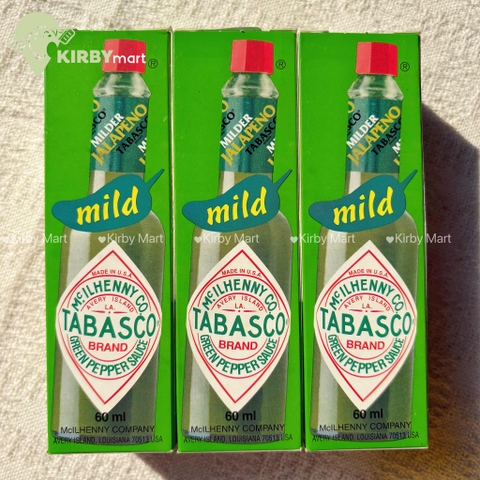 Tabasco Mild Jalapeño 60ml – Sốt Ớt Jalapeño Xanh Ít Cay