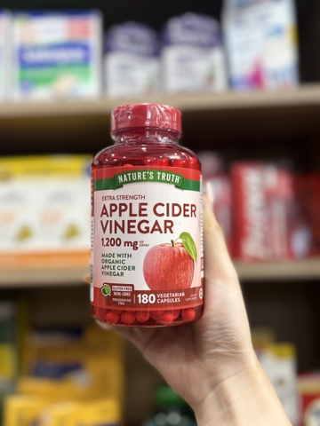 Nature's Truth - Viên Uống Giấm Táo Apple Cider Vinegar 1200mg 180 Viên - Hỗ Trợ Giảm Cân & Tiêu Hóa - Mỹ