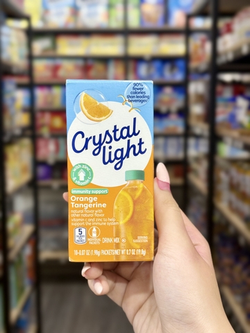 Bột Pha Nước Crystal Light Orange Tangerine (Hộp 10 Gói) 19.8g Mỹ