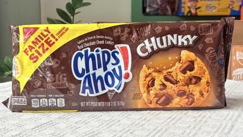 Bánh quy giòn Chips Ahoy! Chunky – Family Size nhân socola chip 510g Mỹ