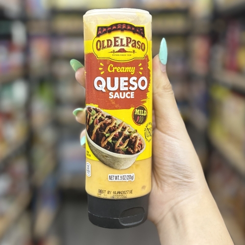 Sốt Phô Mai Old El Paso Creamy Queso Sauce Mild 255g Mỹ – Sốt Cheese Ăn Kèm Nachos, Taco, Burger