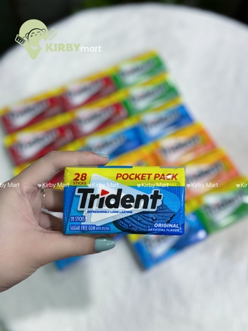 Kẹo cao su Trident Original không đường 28 thanh – Vị bạc hà nguyên bản Thái