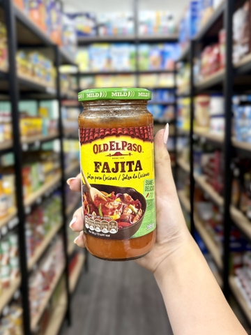 Sốt Nấu Fajita Old El Paso Mild 395g – Sốt Ướp & Nấu Món Mexico Cho Gà, Bò, Taco, Burrito