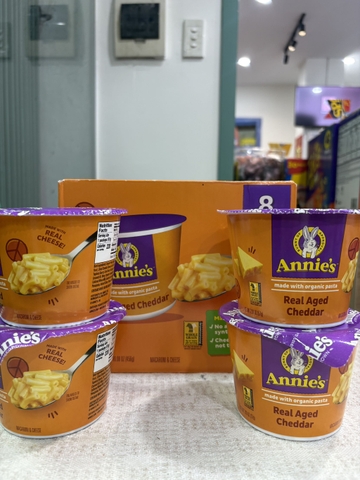 Ly Mì Ống Phô Mai Vàng Annie’s Real Aged Cheddar Mỹ 57g