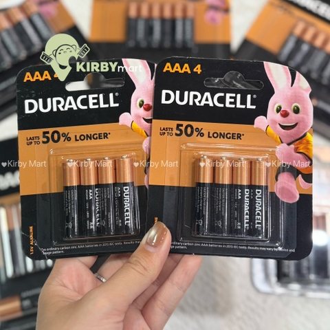 Pin AAA Duracell Alkaline 1.5V Vỉ 4 Viên Chính Hãng Pin Tiểu AAA