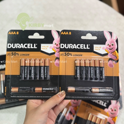 Pin AAA Duracell Alkaline 1.5V Vỉ 8 Viên Chính Hãng Pin Tiểu AAA