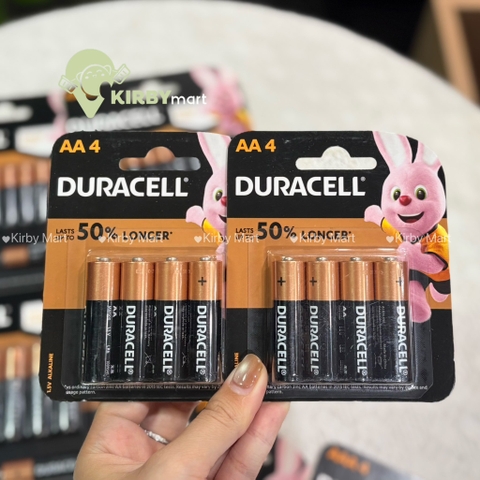 Pin AA Duracell Alkaline 1.5V Vỉ 4 Viên Chính Hãng Pin Tiểu AA