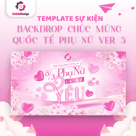 EV20 - Backdrop Chúc mừng Quốc tế Phụ nữ ver 3
