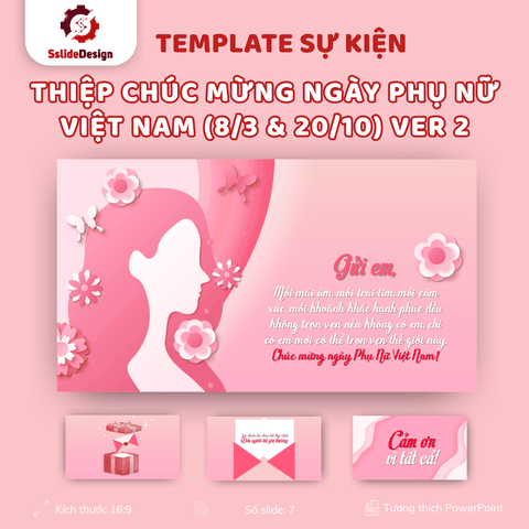 EV16 - Thiệp chúc mừng ngày Phụ nữ Việt Nam ver 2