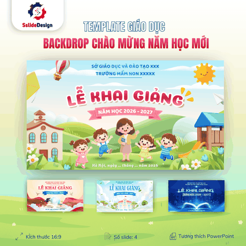 EV25 - Backdrop Chào mừng năm học mới