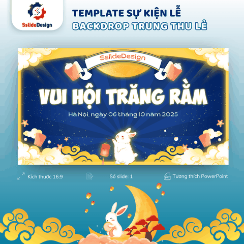 EV15.3 - Backdrop Trung Thu (Xanh)