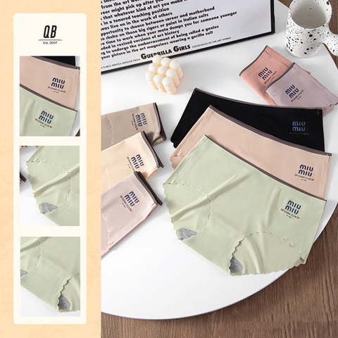 Quần lót nữ QB su lạnh không viền in phối chữ thanh lịch 16E