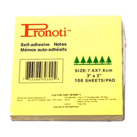 Giấy Note Vàng 3×3 Pronoti - Taphoabd.vn