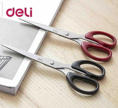 Kéo Văn Phòng Deli EM611 – Lưỡi Thép Không Gỉ - Taphoabd.vn