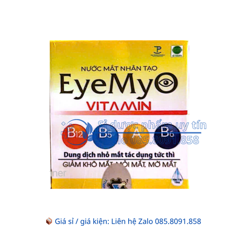 Nước Mắt Nhân Tạo Eye Myo Vitamin giúp giảm khô mắt, đỏ mắt, mỏi mắt, mỏi điều tiết hộp 13ml