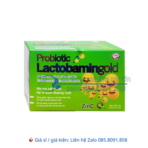 Mem Probiotic Lactobamingold giúp bổ sung lợi khuẩn tăng cường tiêu hóa và nâng cao khả năng hấp thu hộp 30 gói