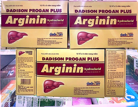 Viên uống bổ gan Dadison Progan Plus Arginin Hydroclorid giúp giải độc gan, bảo vệ gan hộp 60 viên