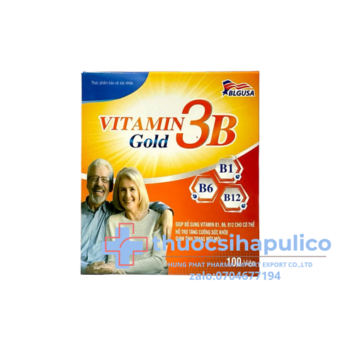 Viên uống Vitamin 3B Gold tăng cường sức khỏe, giảm tình trạng mệt mỏi hộp 100 viên