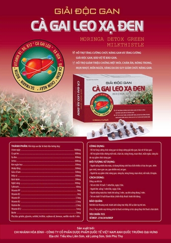 (Mua Sỉ Liên Hệ Zalo) Viên uống Giải Độc Gan Cà Gai Leo Xạ Đen Hộp Màu Đỏ giúp thanh nhiệt, giải độc gan và bảo vệ gan hộp 60 viên