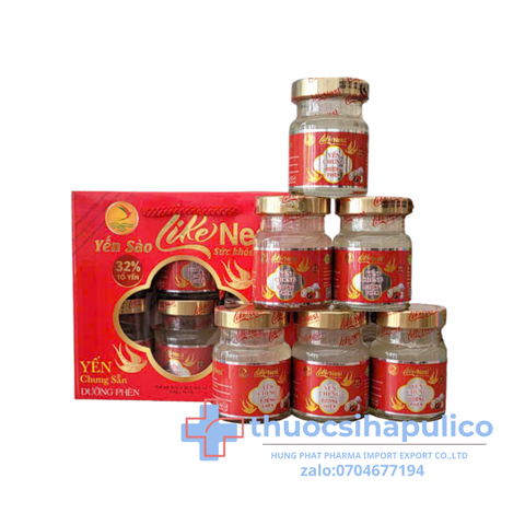 Tổ Yến Chưng Cao Cấp Đường Phèn Like Nest giúp ăn ngủ ngon, tăng sức khoẻ hộp 6 hũ