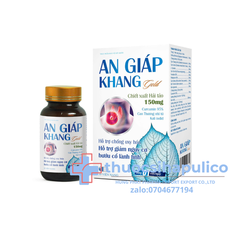 An Giáp Khang Gold xanh giúp chống oxy hóa giảm nguy cơ bướu cổ lành tính hộp 30 viên