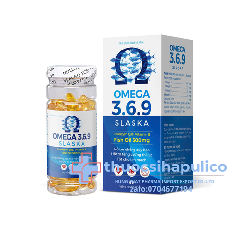 Omega 3.6.9 Slaska giúp tăng cường thị lực, tốt cho tim mạch hộp 60 viên
