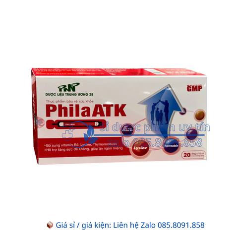 Siro PhilaATK giúp tăng sức đề kháng, giúp ăn ngon miệng hộp 20 ống