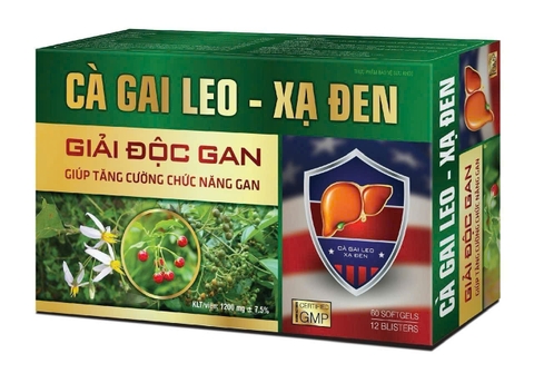 (Mua Sỉ Liên Hệ Zalo) Viên uống Cà Gai Leo – Xạ Đen Giải Độc Gan giúp thanh nhiệt, giải độc gan và bảo vệ gan hộp 60 viên