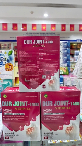 (Mua Sỉ Liên Hệ Zalo) Viên Xương Khớp Dủ Joint - 1400 Vidipha giúp khớp vận động linh hoạt, ngừa thoái hoá khớp hộp 30 viên