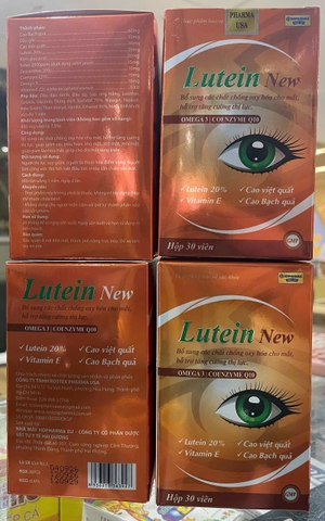 (Mua Sỉ Liên Hệ Zalo) Viên uống bổ mắt Lutein New giúp cải thiện thị lực, giảm các biểu hiện khô mắt, mỏi mắt, giảm nguy cơ thoái hóa mắt hộp 30 viên