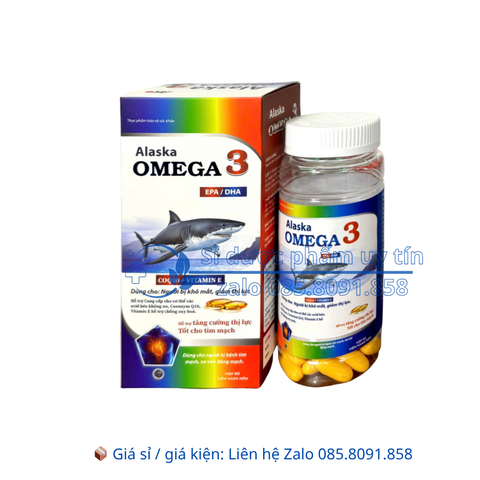 Viên uống Alaska Omega 3 giúp tăng cường thị lực tốt, tốt cho tim mạch hộp 60 viên
