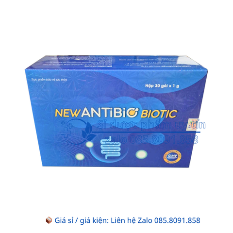Men vi sinh New Antibio Biotic giúp bổ sung lợi khuẩn, giúp cải thiện hệ vi sinh đường ruột hộp 30 gói