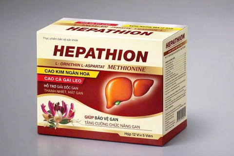 (Mua Sỉ Liên Hệ Zalo) Viên uống bổ gan Hepathion giúp thanh nhiệt, giải độc gan, tăng cường chức năng gan hộp 60 viên