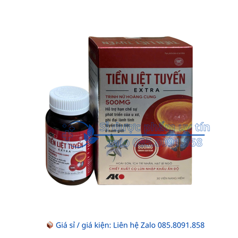 Viên uống Tiền Liệt Tuyến Extra giúp hỗ trợ hạn chế sự phát triển của u xơ, phì đại lành tính tuyến tiền liệt ở nam giới hộp 30 viên