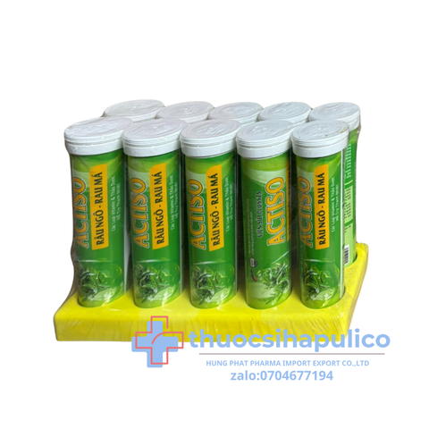 Viên Sủi Plusszs Actiso3 Râu Ngô – Rau Má giúp thanh nhiệt, bồi bổ, mát gan, giảm mệt mỏi, nóng trong tuýp 20 viên