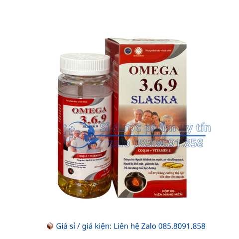 Viên uống Omega 3.6.9 Slaska giúp tăng cường thị lực, tốt cho tim mạch hộp 60 viên
