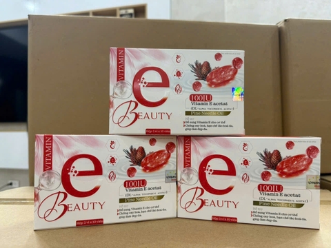 (Mua Sỉ Liên Hệ Zalo) Viên uống Vitanin E Beauty giúp bổ sung vitamin E, hỗ trợ chống oxy hóa, giúp bảo vệ và hạn chế lão hóa da, giúp da sáng, mịn hộp 30 viên