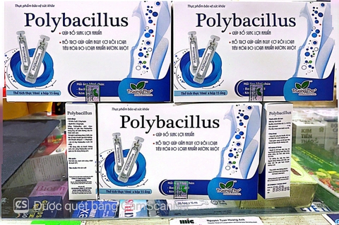 Men Polybacillus giúp bổ sung lợi khuẩn, giảm rối loạn tiêu hoá hộp 20 ống