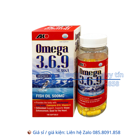 Viên uống Omega 3.6.9 Slaska giúp tăng cường thị lực, tốt cho tim mạch hộp 100 viên