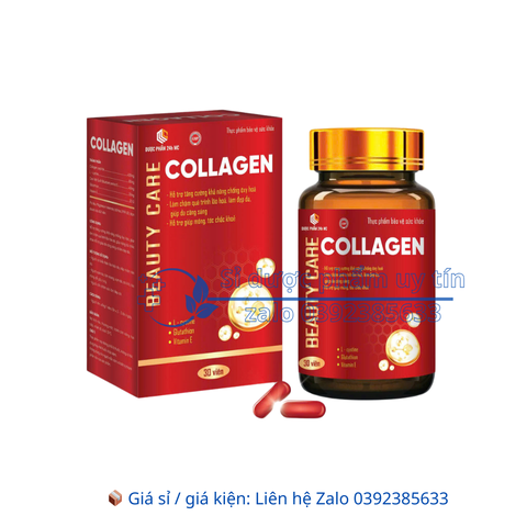 Viên uống Beauty Care Collagen giúp da căng sáng và làm đẹp da, giúp móng tóc chắc khỏe hộp 30 viên