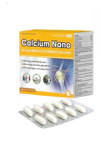 (Mua Sỉ Liên Hệ Zalo) Viên uống Calcium Nano (Mua Sỉ Liên Hệ Zalo) Viên uống Calcium Nano Vàng giúp bổ sung canxi, chắc khoẻ xương, chống loãng xương hộp 100 viêngiúp bổ sung canxi, chắc khoẻ xương, chống loãng xương hộp 100 viên