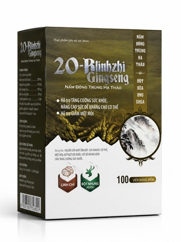 (Mua Sỉ Liên Hệ Zalo) Viên uống 20-B Linhzhi Ginseng giúp bổ sung vitamin và dưỡng chất, tăng cường sức đề kháng, giúp cơ thể khỏe mạnh hộp 100 viên