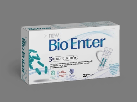 (Mua Sỉ Liên Hệ Zalo) Men Vi Sinh New Bio Enter Trắng giúp bổ sung lợi khuẩn đường ruột giảm rối loạn tiêu hóa hộp 20 ống